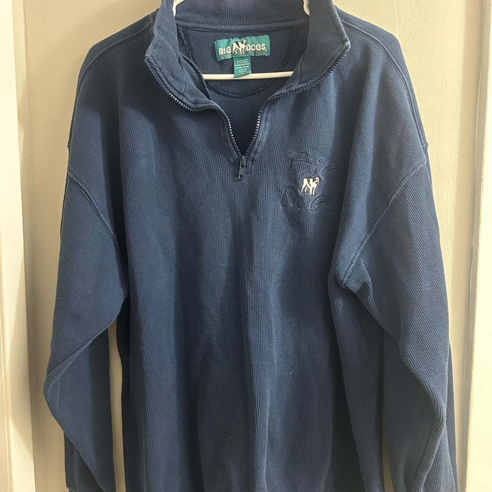 Big Dogs Men's Navy Zip-Up Sweater 0119
